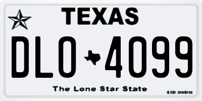 TX license plate DLO4099
