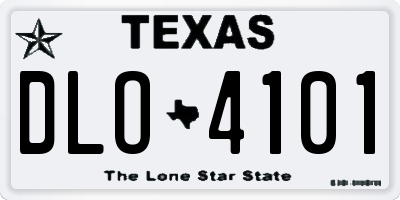 TX license plate DLO4101