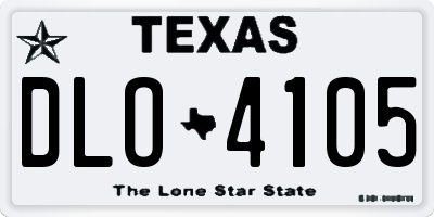 TX license plate DLO4105
