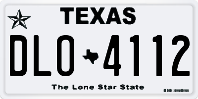 TX license plate DLO4112