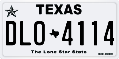 TX license plate DLO4114