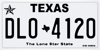 TX license plate DLO4120