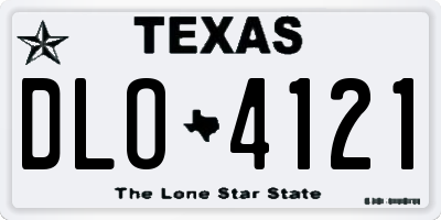 TX license plate DLO4121