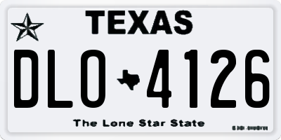 TX license plate DLO4126