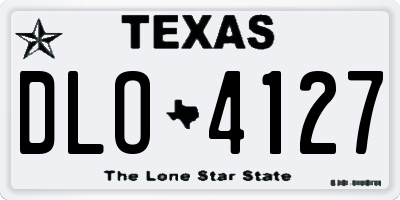 TX license plate DLO4127
