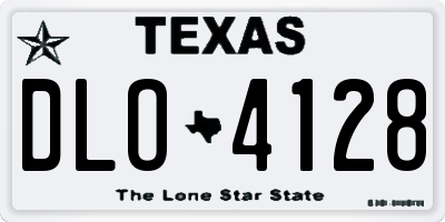 TX license plate DLO4128