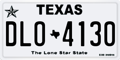 TX license plate DLO4130
