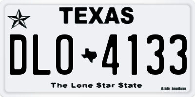 TX license plate DLO4133