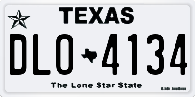 TX license plate DLO4134