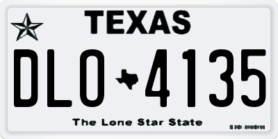 TX license plate DLO4135