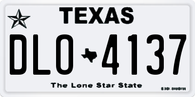 TX license plate DLO4137