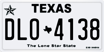TX license plate DLO4138