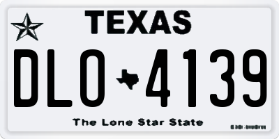 TX license plate DLO4139