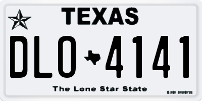 TX license plate DLO4141