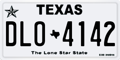 TX license plate DLO4142
