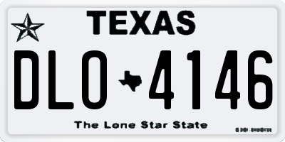 TX license plate DLO4146