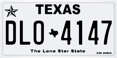 TX license plate DLO4147