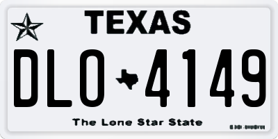 TX license plate DLO4149