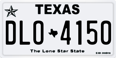 TX license plate DLO4150