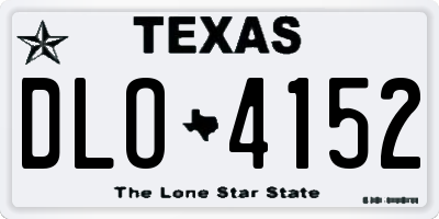TX license plate DLO4152