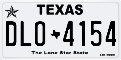 TX license plate DLO4154