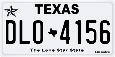 TX license plate DLO4156