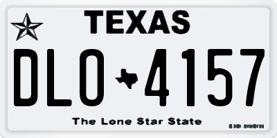 TX license plate DLO4157