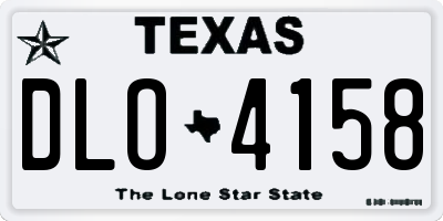 TX license plate DLO4158