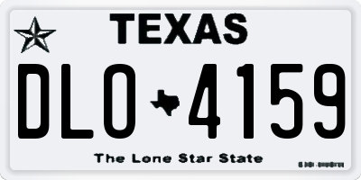 TX license plate DLO4159