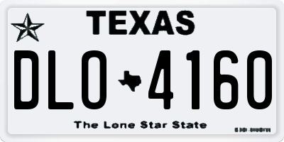 TX license plate DLO4160