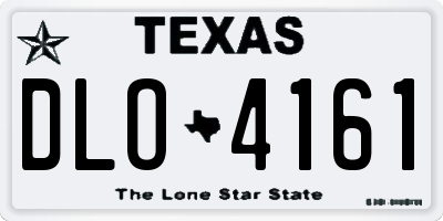 TX license plate DLO4161