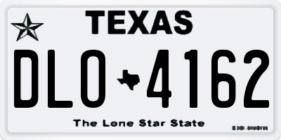 TX license plate DLO4162