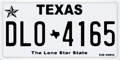 TX license plate DLO4165