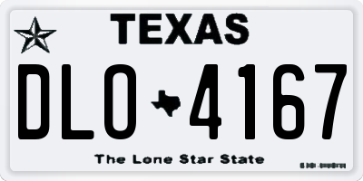 TX license plate DLO4167
