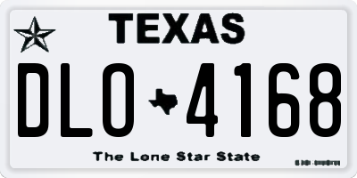 TX license plate DLO4168