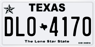 TX license plate DLO4170