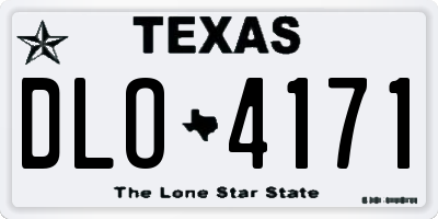 TX license plate DLO4171