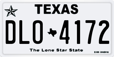 TX license plate DLO4172