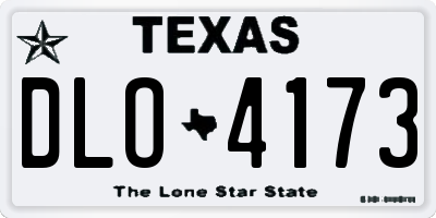 TX license plate DLO4173