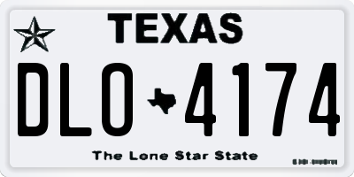 TX license plate DLO4174