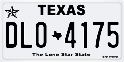TX license plate DLO4175