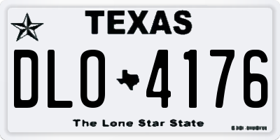 TX license plate DLO4176