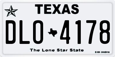 TX license plate DLO4178