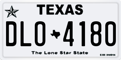 TX license plate DLO4180