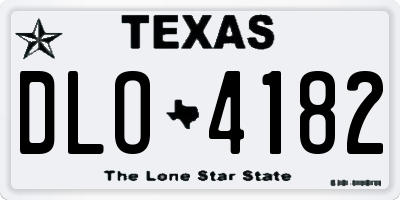 TX license plate DLO4182