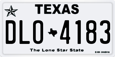 TX license plate DLO4183