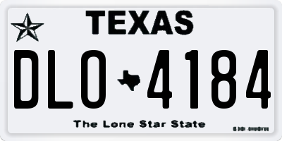 TX license plate DLO4184