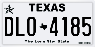 TX license plate DLO4185
