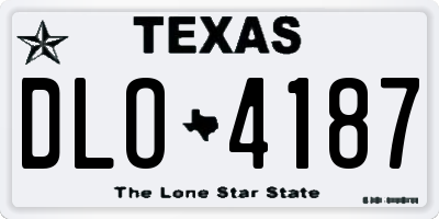 TX license plate DLO4187