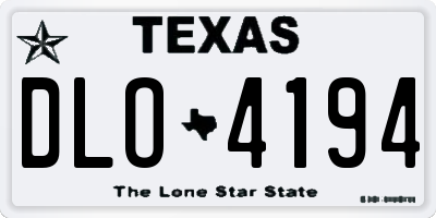 TX license plate DLO4194